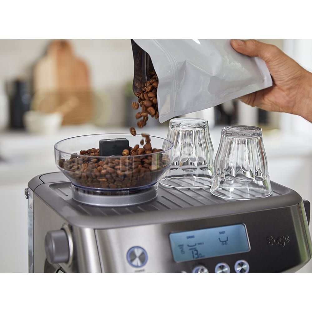 Espressor manual SAGE Barista Pro SES878BSS, 1.9l, 1680W, 15 bar, sistem termic ThermoJet, argintiu