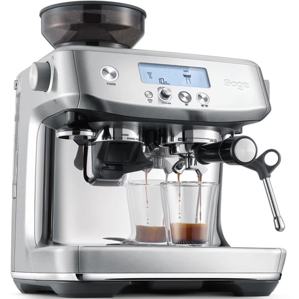 Espressor manual SAGE Barista Pro SES878BSS, 1.9l, 1680W, 15 bar, sistem termic ThermoJet, argintiu