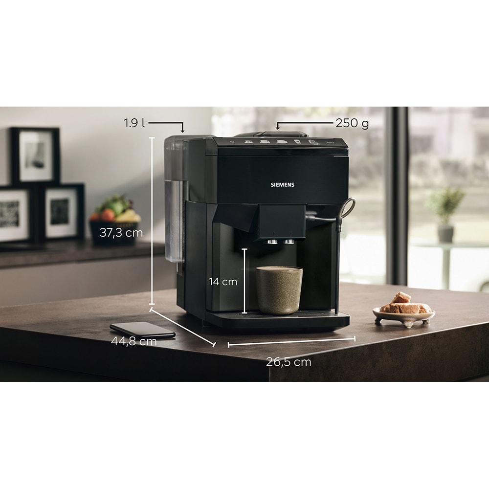 Espressor automat SIEMENS EQ500 TP511R09, 1.9l, 1500W, 15 bar, negru-argintiu