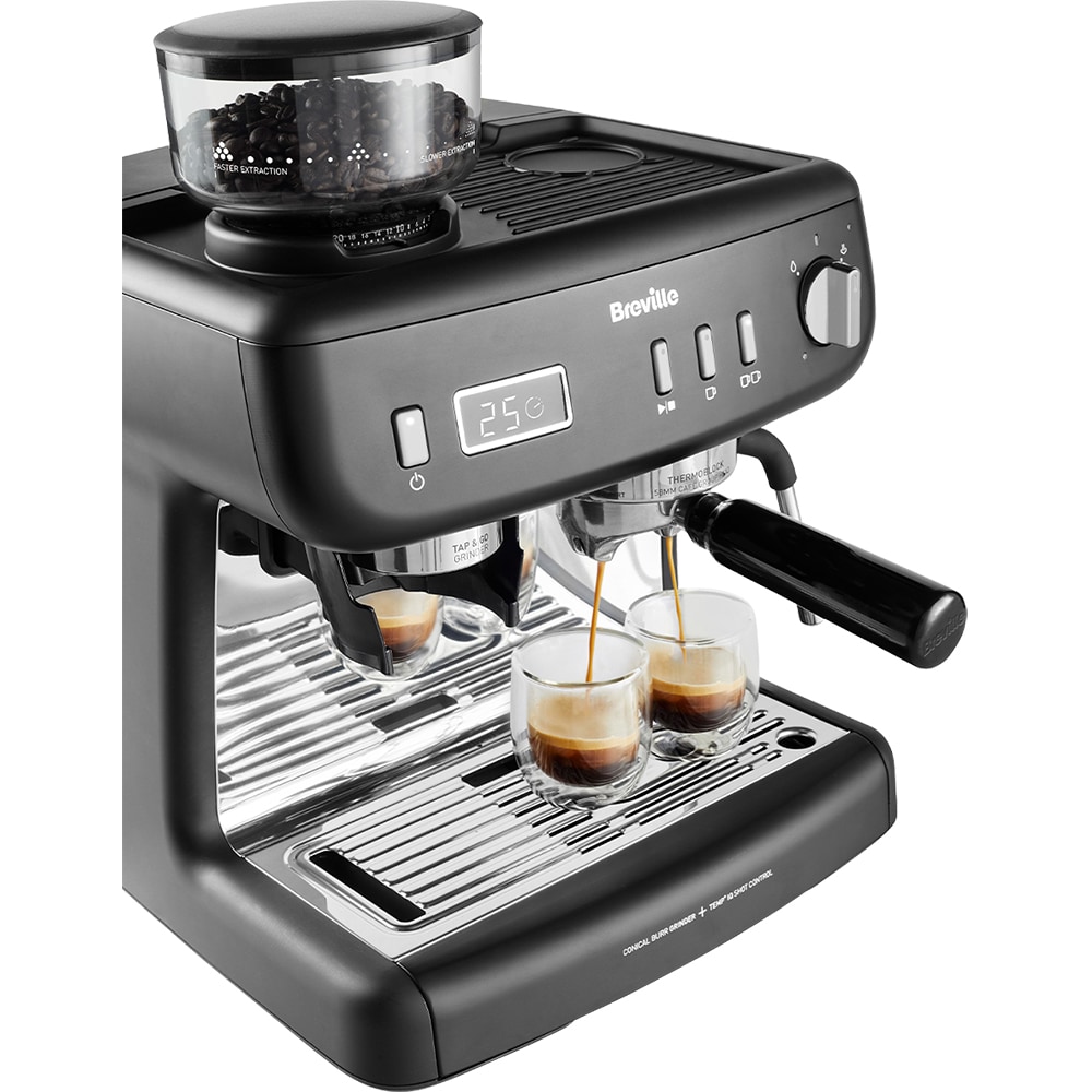 Espressor manual BREVILLE Barista Max Plus VCF152X01, 2.8l, 15 bar, negru-argintiu