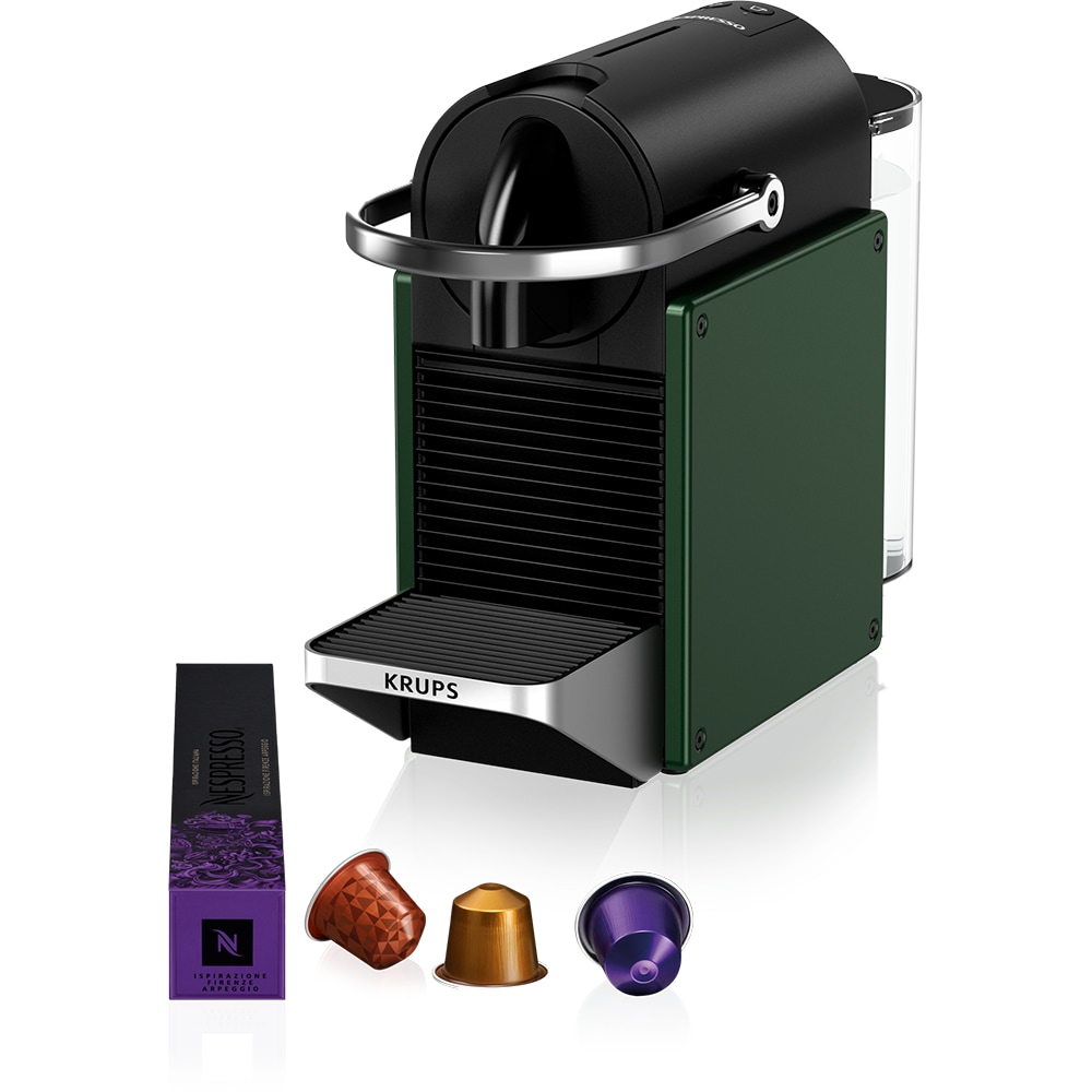 Espressor capsule NESPRESSO Pixie XN306310, 1l, 1260W, 19 bar, verde inchis-negru