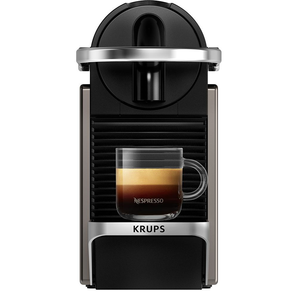 Espressor capsule NESPRESSO Pixie XN306T10, 1l, 1260W, 19 bar, titanium-negru