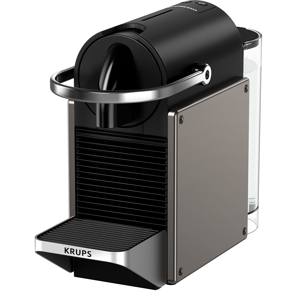 Espressor capsule NESPRESSO Pixie XN306T10, 1l, 1260W, 19 bar, titanium-negru