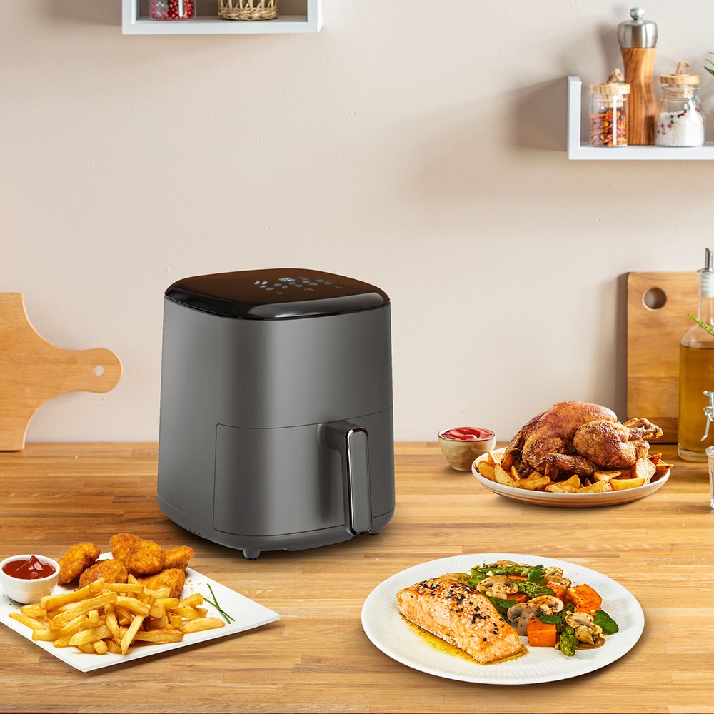 Friteuza cu aer cald TEFAL Easy Fry Max EY245H10, 1kg, 5l, 1500W, gri inchis