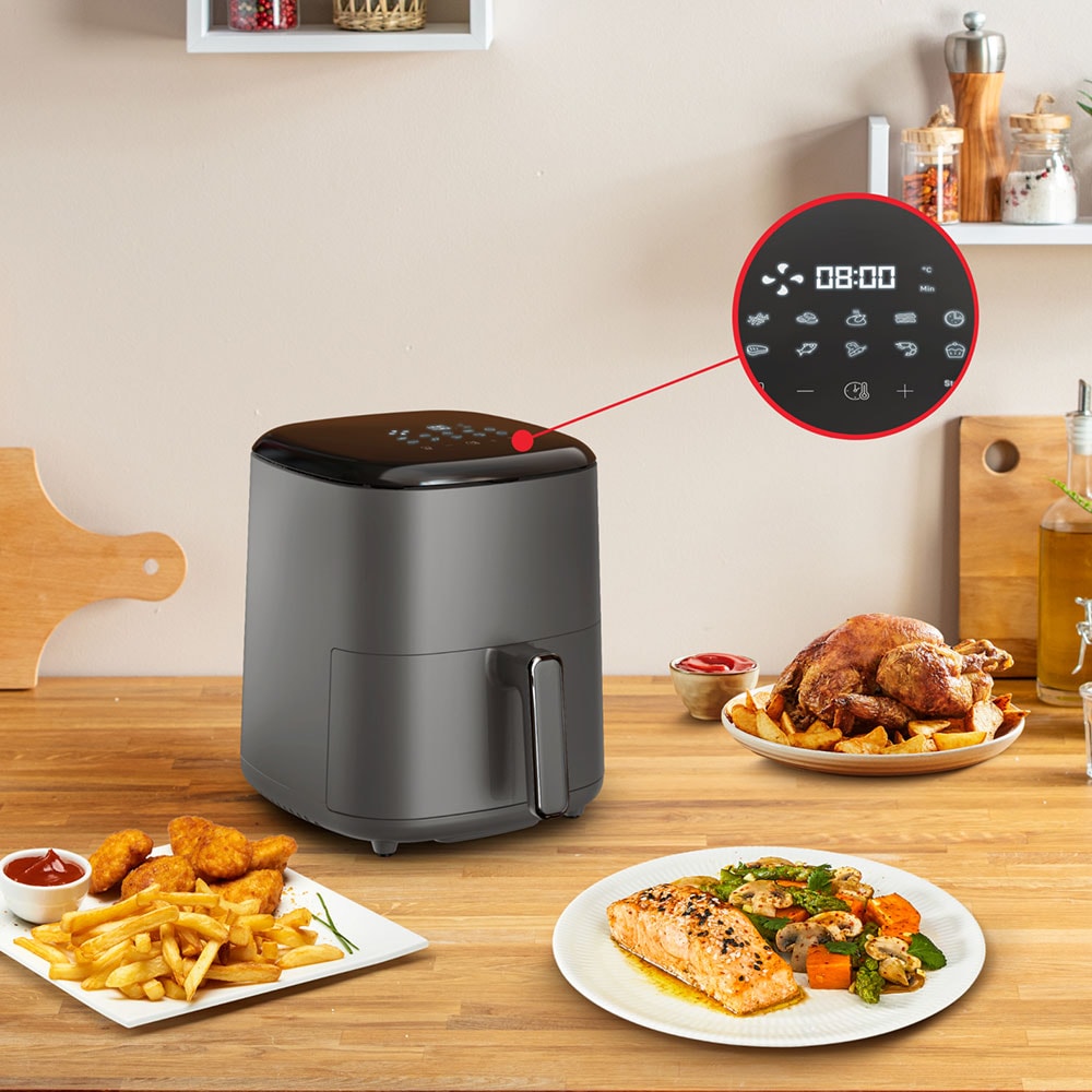 Friteuza cu aer cald TEFAL Easy Fry Max EY245H10, 1kg, 5l, 1500W, gri inchis
