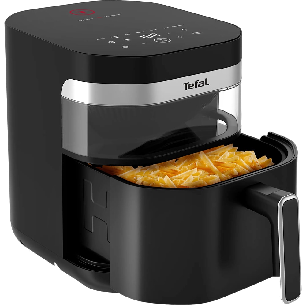 Friteuza cu aer cald TEFAL Easy Fry Infrared EY8328E0, 1.5kg, 7l, 2400W, negru