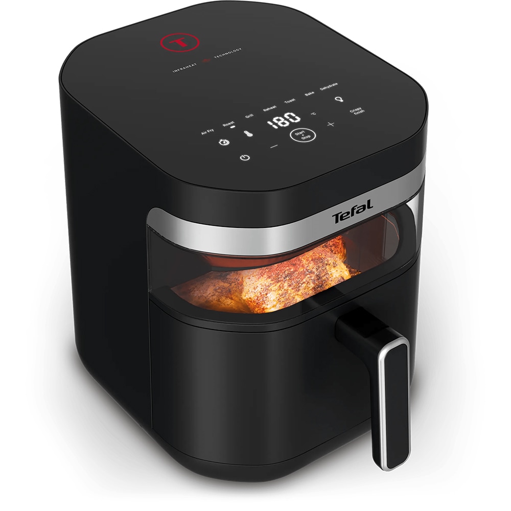 Friteuza cu aer cald TEFAL Easy Fry Infrared EY8328E0, 1.5kg, 7l, 2400W, negru