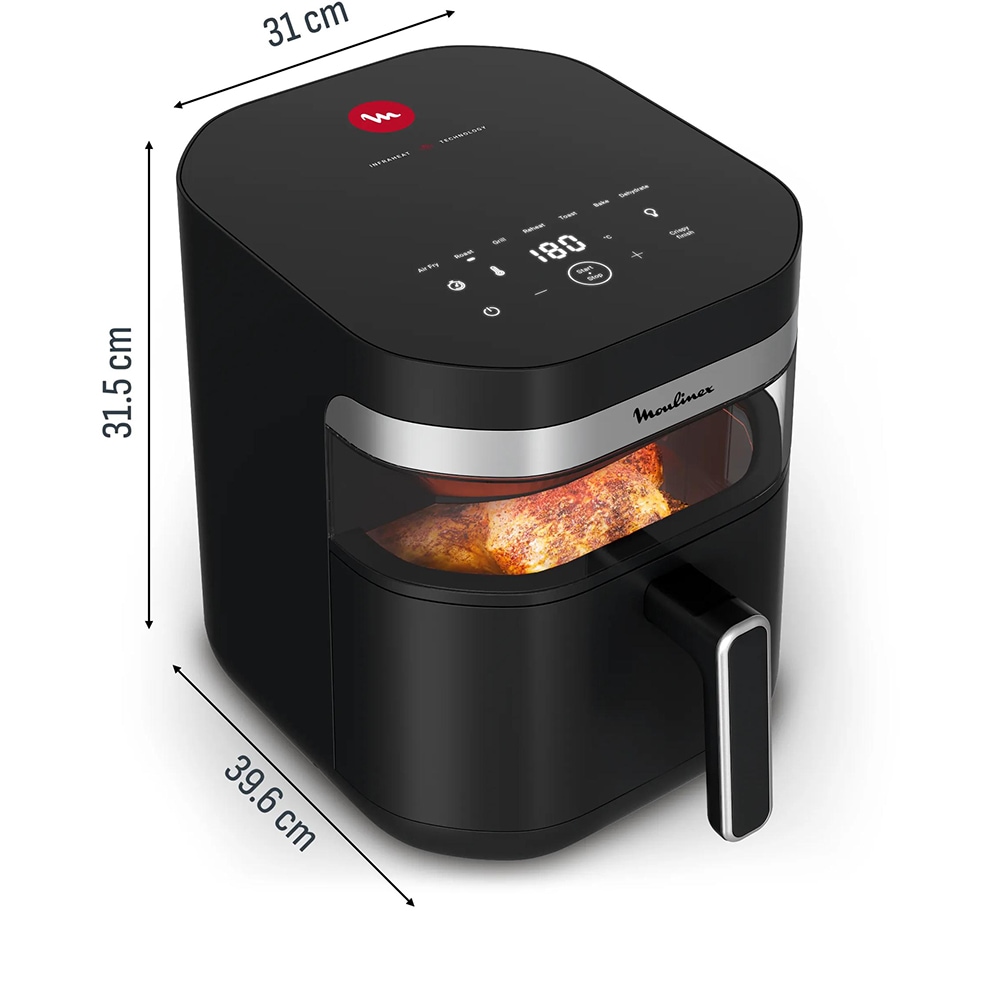 Friteuza cu aer cald TEFAL Easy Fry Infrared EY8328E0, 1.5kg, 7l, 2400W, negru