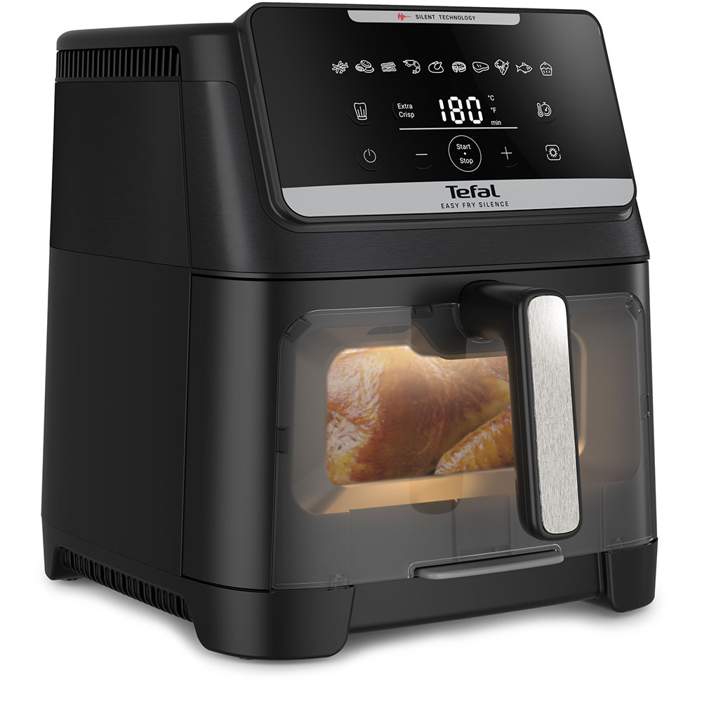 Friteuza cu aer cald TEFAL Easy Fry Silence EY8468E0, 2kg, 7l, 2000W, negru