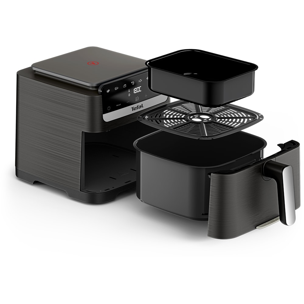 Friteuza cu aer cald TEFAL Easy Fry Mega Compact EY866HE1, 1.5kg, 7.5l, 2020W, negru