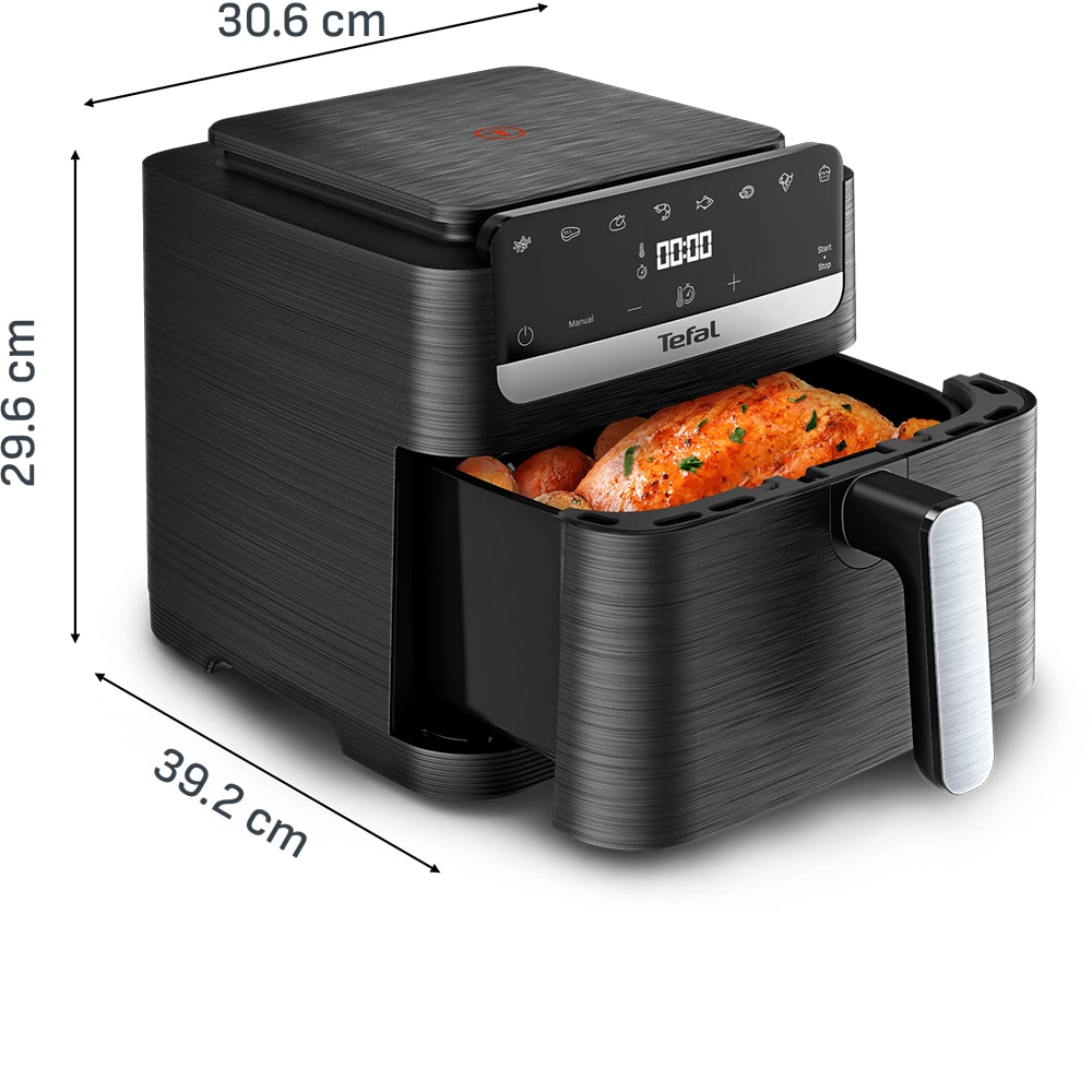 Friteuza cu aer cald TEFAL Easy Fry Mega Compact EY866HE1, 1.5kg, 7.5l, 2020W, negru