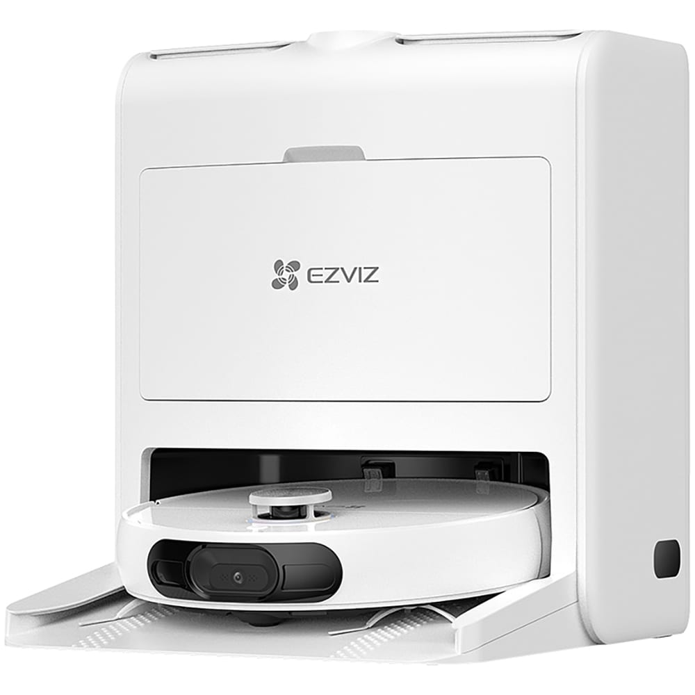 Aspirator robot EZVIZ RS2, 0.4l, 20V, autonomie max 220 min, Wi-Fi, functie mop, alb-negru