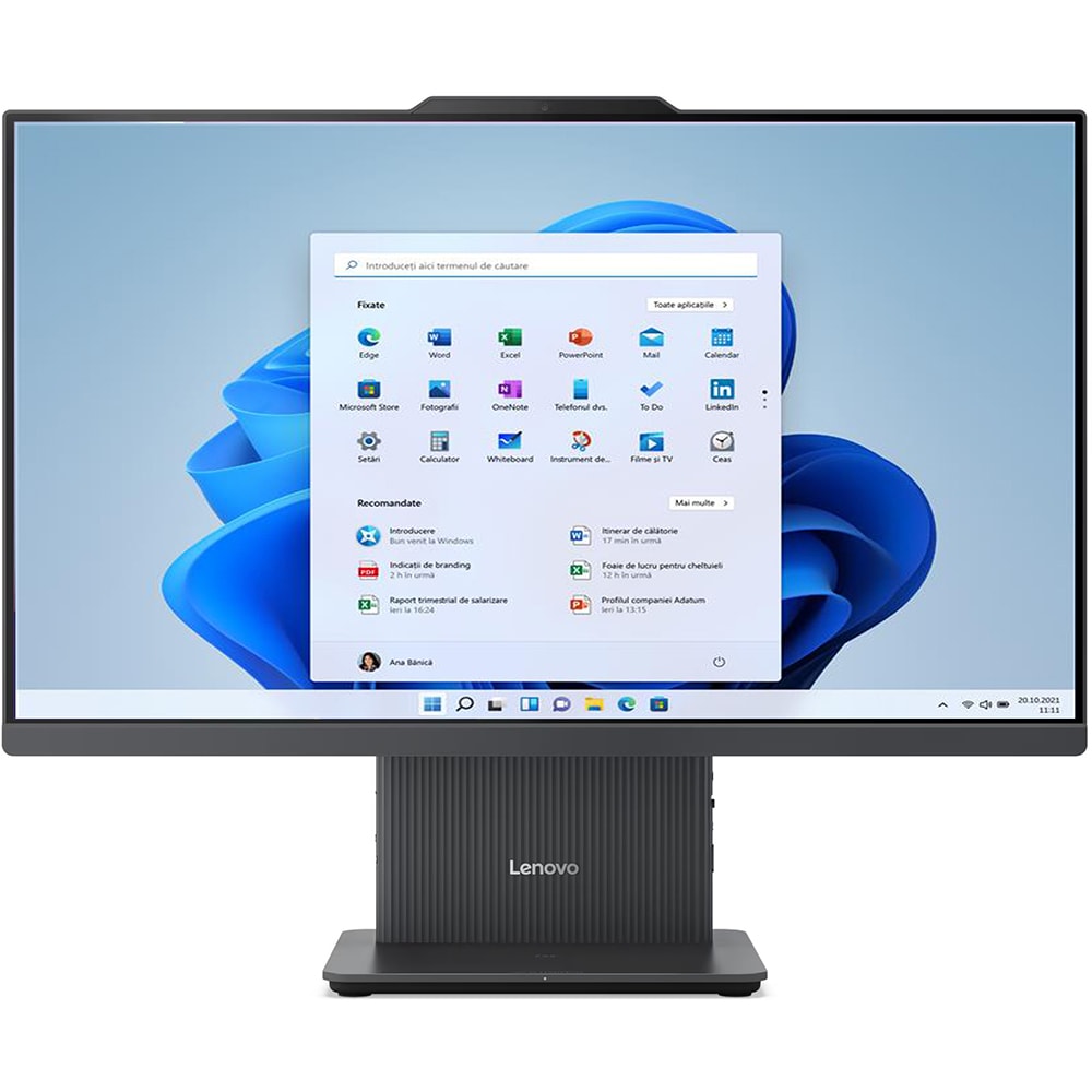 Sistem PC All in One LENOVO IdeaCentre AIO 24IRH9, Intel Core i5-13420H pana la 4.6GHz, 23.8" Full HD, 16GB, SSD 1TB, Intel UHD Graphics, Windows 11 Home, Luna Grey