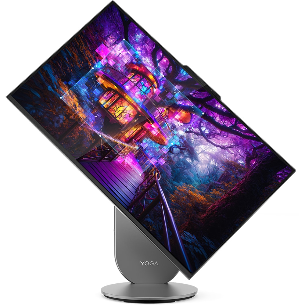 Sistem All in One LENOVO Yoga AIO 27IAH10, Intel Core Ultra 5 125H pana la 4.5GHz, 27" QHD, 16GB, SSD 512GB, Intel Arc Graphics, Windows 11 Home, Luna Grey