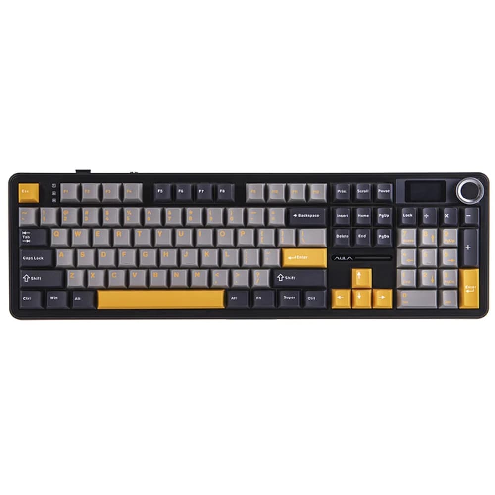 Tastatura Gaming Wireless mecanica AULA F108 Pro, Bluetooth, USB, Layout US, negru