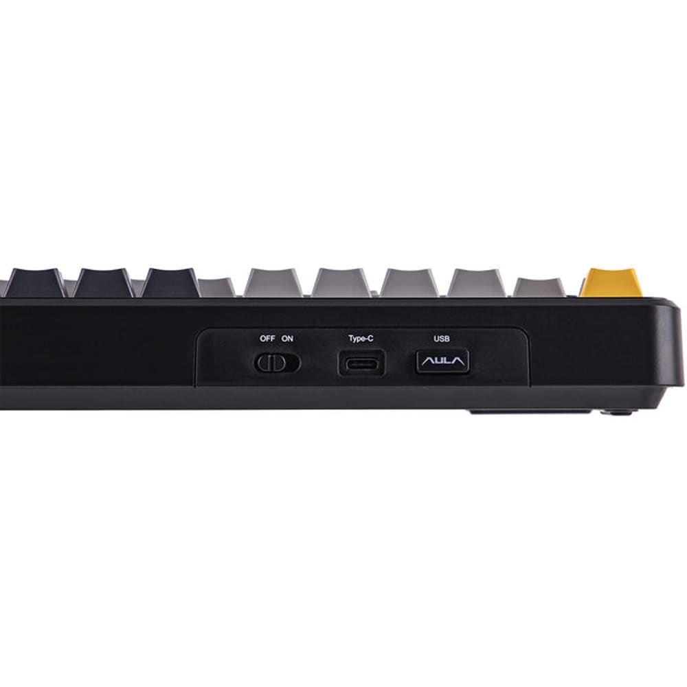 Tastatura Gaming Wireless mecanica AULA F108 Pro, Bluetooth, USB, Layout US, negru