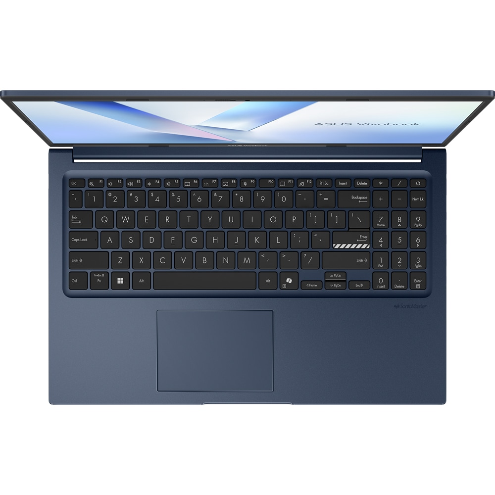 Laptop ASUS VivoBook 15 F1504MA-BQ1266, Intel Core 3 304 pana la 4.3GHz, 15.6" Full HD, 8GB, SSD 256GB, Intel Graphics, Free DOS, Quiet Blue