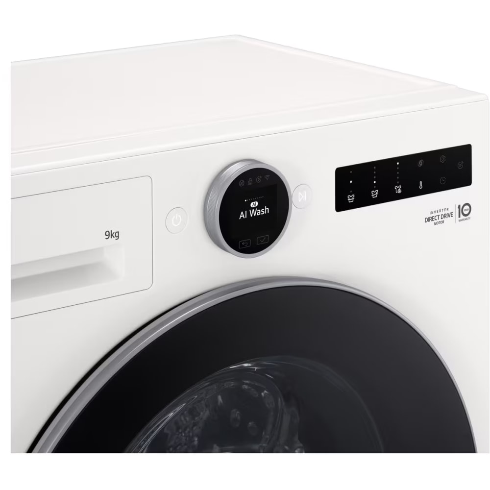 Masina de spalat rufe frontala slim LG F2X70S9TWS, AI DD, Steam, 9 kg, 1200rpm, Clasa A, Wi-Fi, alb