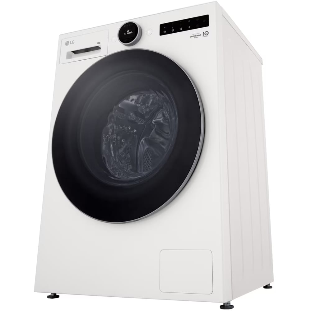 Masina de spalat rufe frontala slim LG F2X70S9TWS, AI DD, Steam, 9 kg, 1200rpm, Clasa A, Wi-Fi, alb