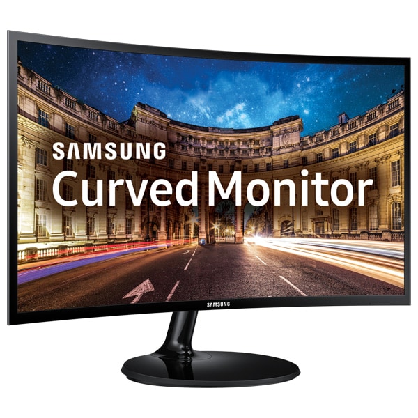 Monitor curbat LED VA SAMSUNG C24F390FHU, 24", Full HD, 60Hz, negru