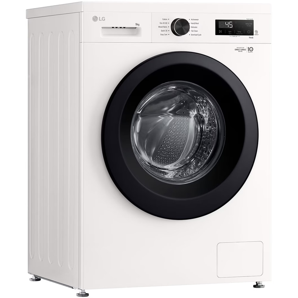 Masina de spalat rufe frontala LG F4X1009NWK, 6 Motion DD, Steam, 9 kg, 1400rpm, Clasa A, Wi-Fi, alb