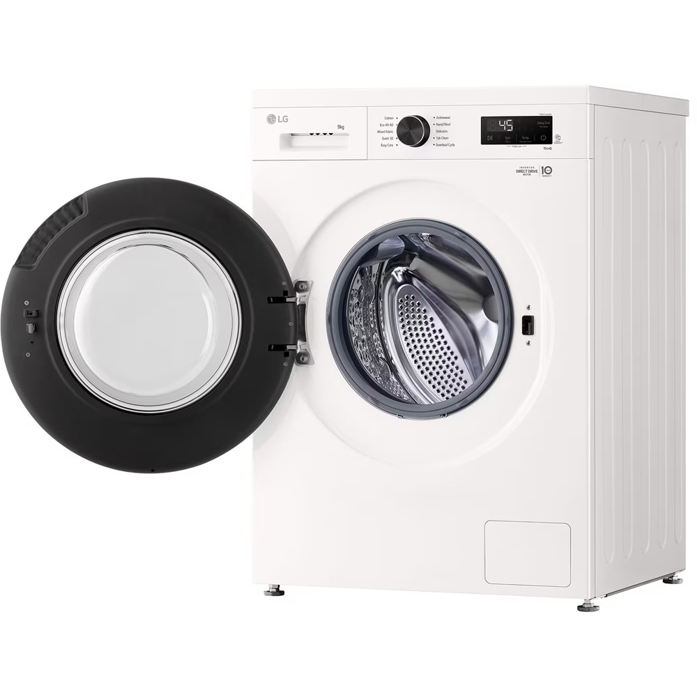 Masina de spalat rufe frontala LG F4X1009NWK, 6 Motion DD, Steam, 9 kg, 1400rpm, Clasa A, Wi-Fi, alb