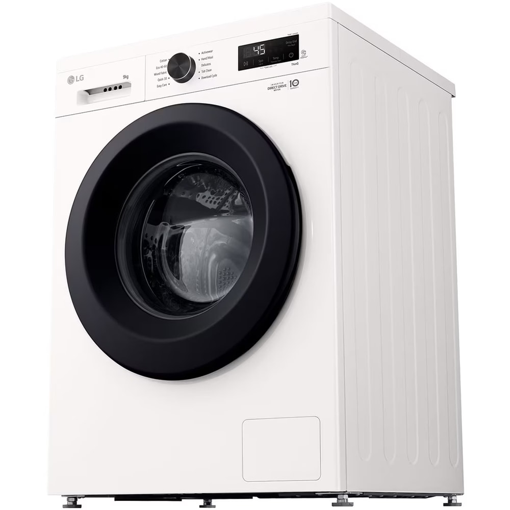 Masina de spalat rufe frontala LG F4X1009NWK, 6 Motion DD, Steam, 9 kg, 1400rpm, Clasa A, Wi-Fi, alb