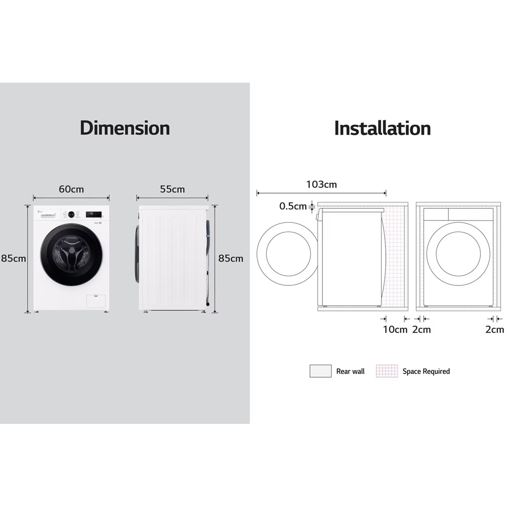 Masina de spalat rufe frontala LG F4X1009NWK, 6 Motion DD, Steam, 9 kg, 1400rpm, Clasa A, Wi-Fi, alb