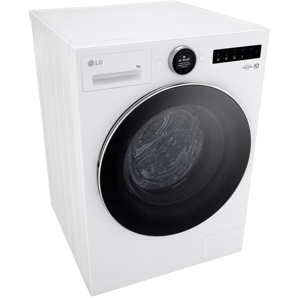Masina de spalat rufe frontala LG F4X9009TWCE, AI DD, Steam+, 9 kg, 1400rpm, Clasa A, Wi-Fi, alb
