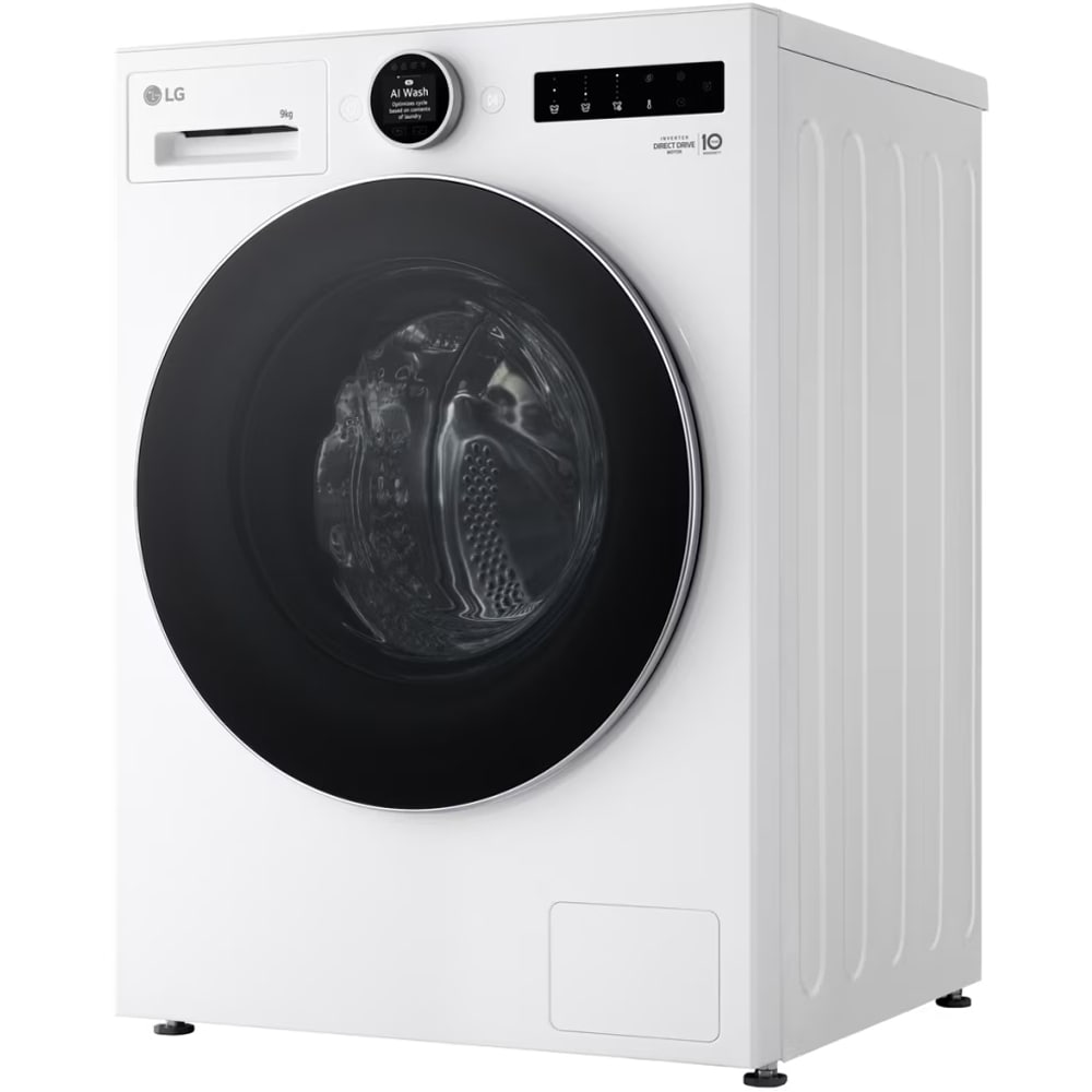 Masina de spalat rufe frontala LG F4X9009TWCE, AI DD, Steam+, 9 kg, 1400rpm, Clasa A, Wi-Fi, alb