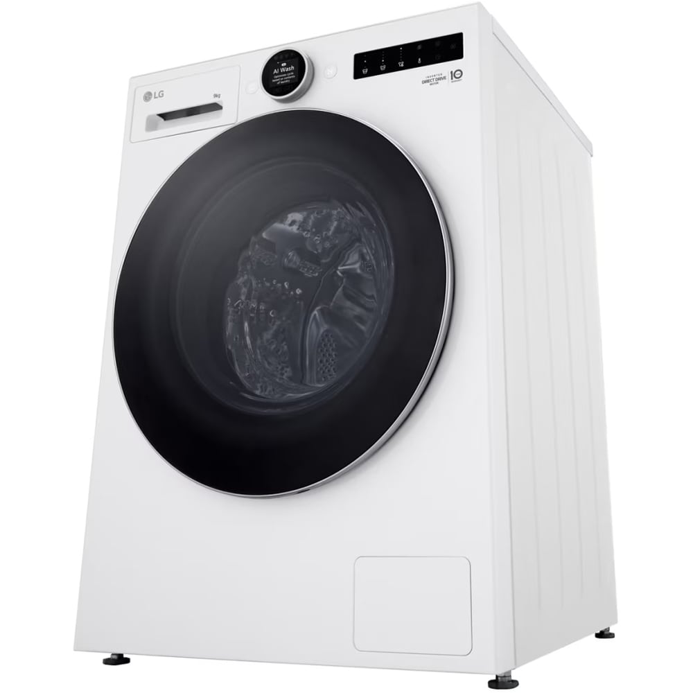 Masina de spalat rufe frontala LG F4X9009TWCE, AI DD, Steam+, 9 kg, 1400rpm, Clasa A, Wi-Fi, alb