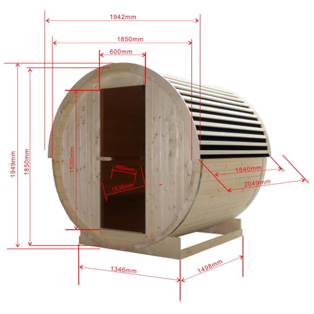 Sauna finlandeza SANOTECHNIK Nyborg M, 195 x 205 x 195 cm, 4 persoane, natur