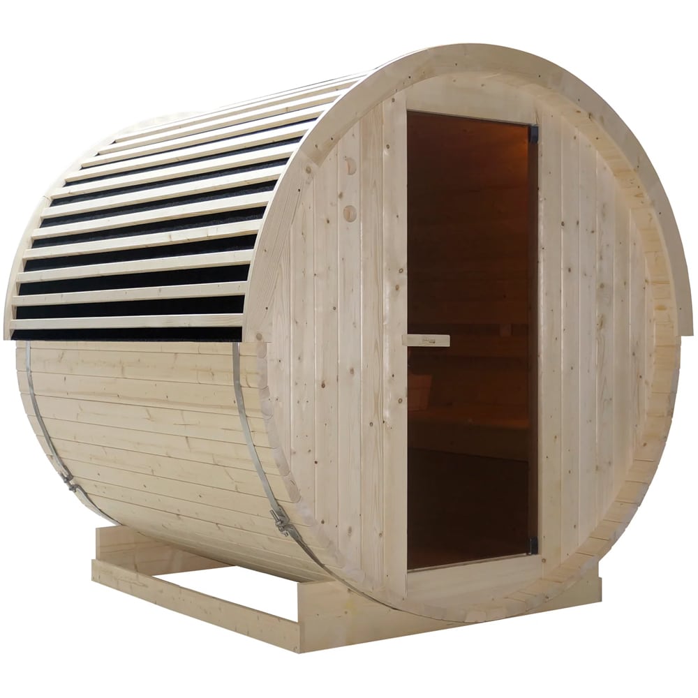 Sauna finlandeza SANOTECHNIK Nyborg M, 195 x 205 x 195 cm, 4 persoane, natur