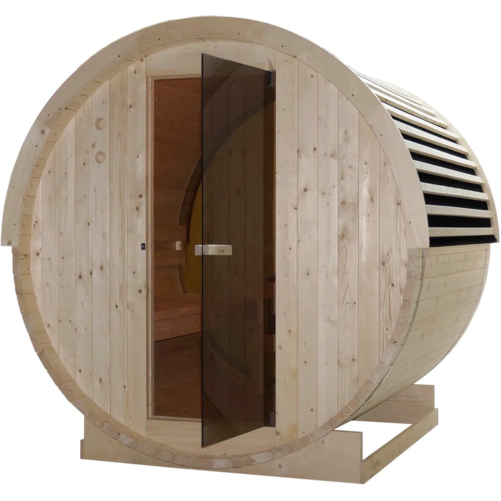 Sauna finlandeza SANOTECHNIK Nyborg M, 195 x 205 x 195 cm, 4 persoane, natur