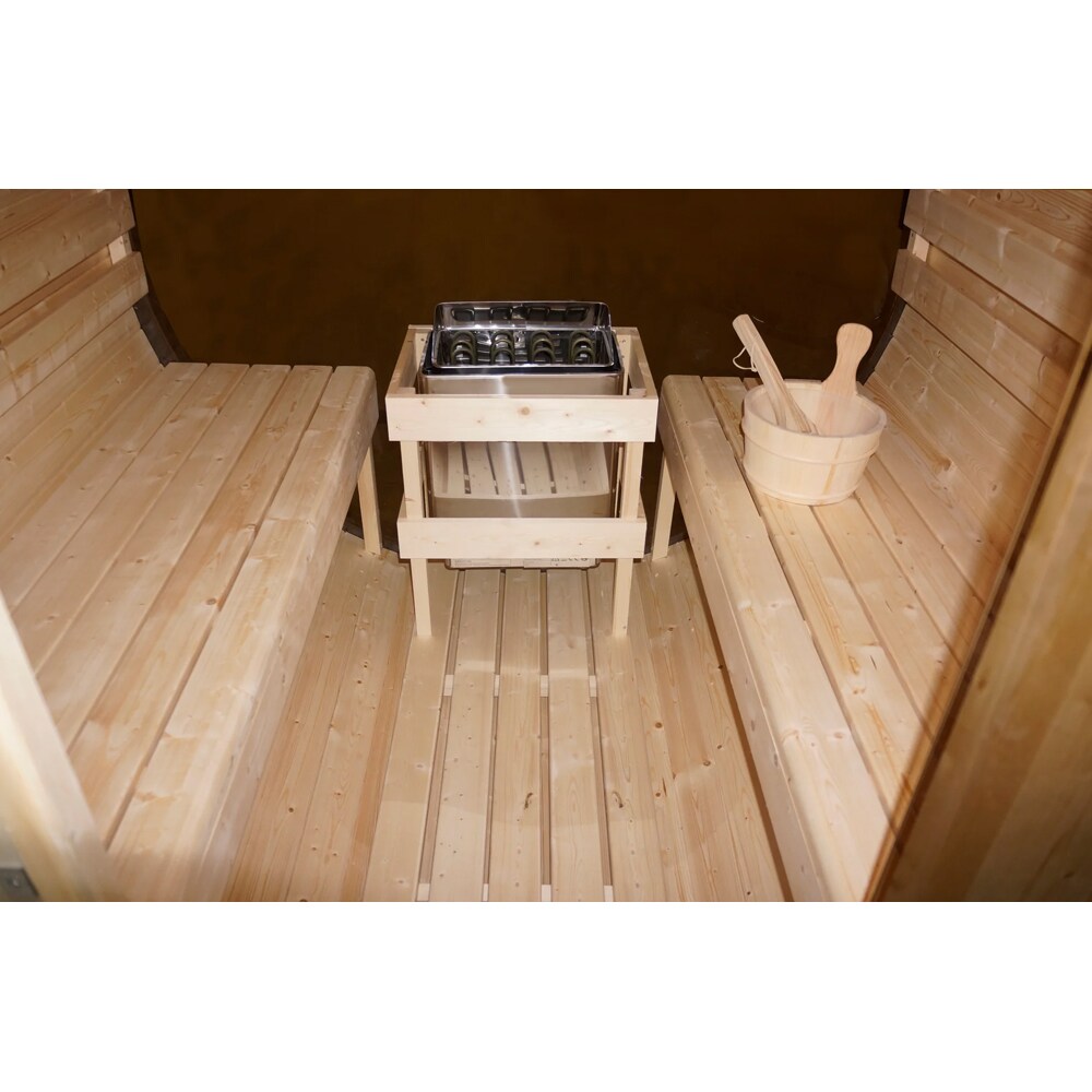 Sauna finlandeza SANOTECHNIK Nyborg M, 195 x 205 x 195 cm, 4 persoane, natur