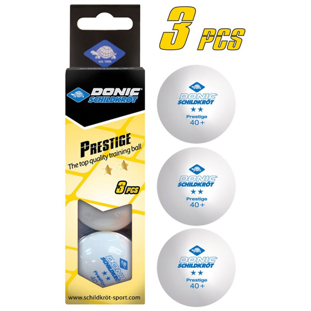 Set 3 mingi tenis de masa DONIC Prestige 2 stele, alb