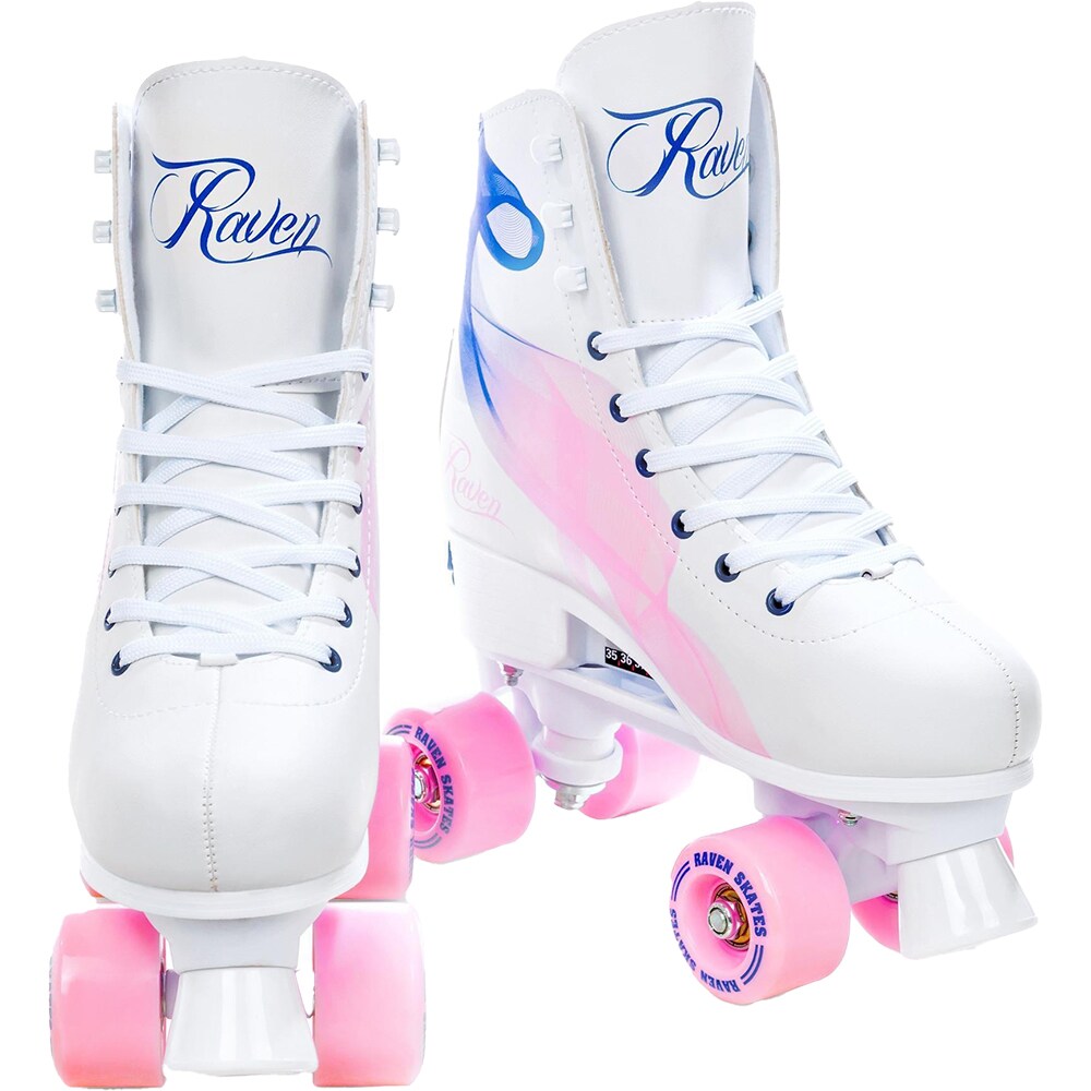 Role RAVEN Serena, marime reglabila 35-38, alb-roz