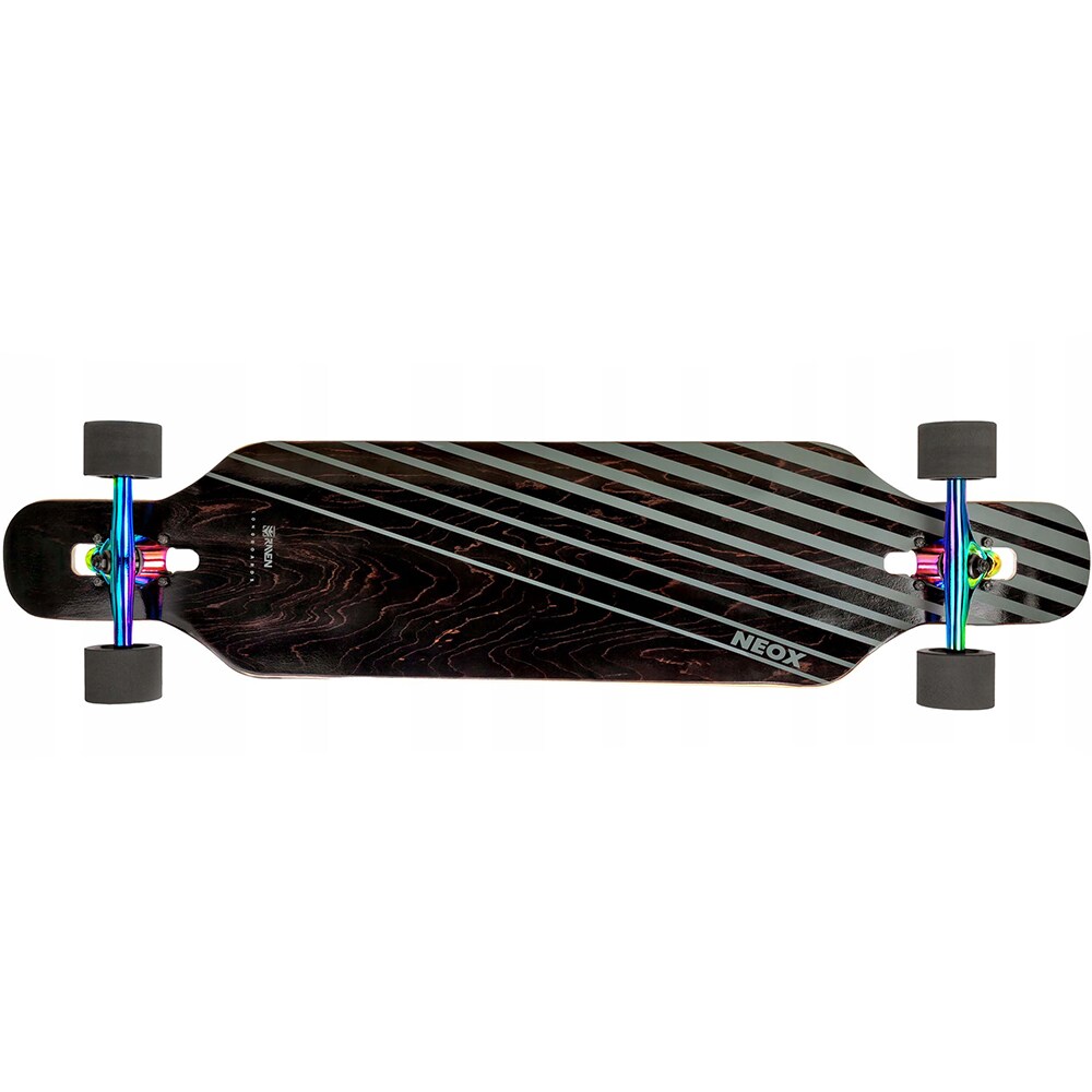 Longboard RAVEN Neox, 106.7 x 23.5 cm, lemn, negru