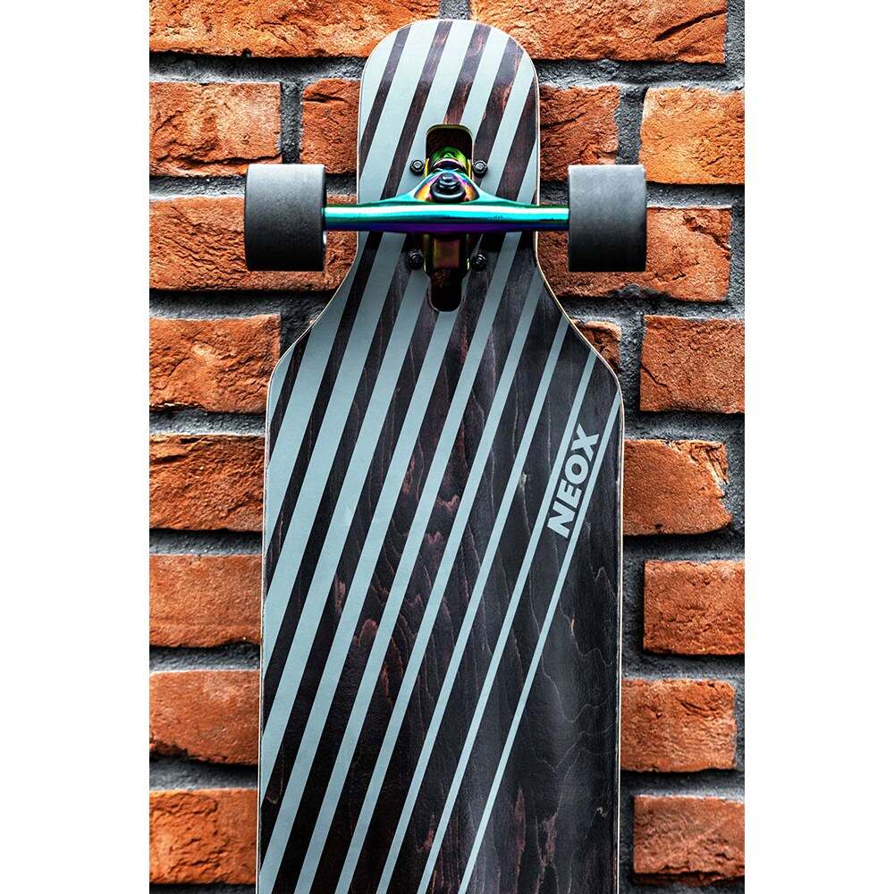 Longboard RAVEN Neox, 106.7 x 23.5 cm, lemn, negru