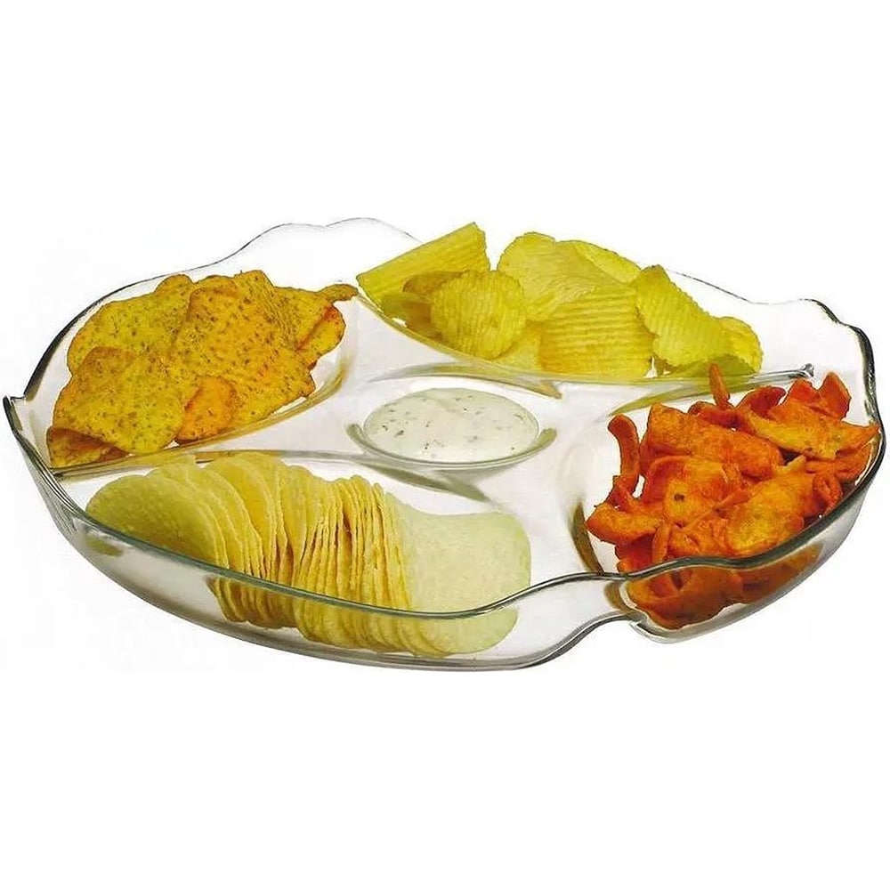 Platou servire PASABAHCE, 25.5cm, sticla, transparent