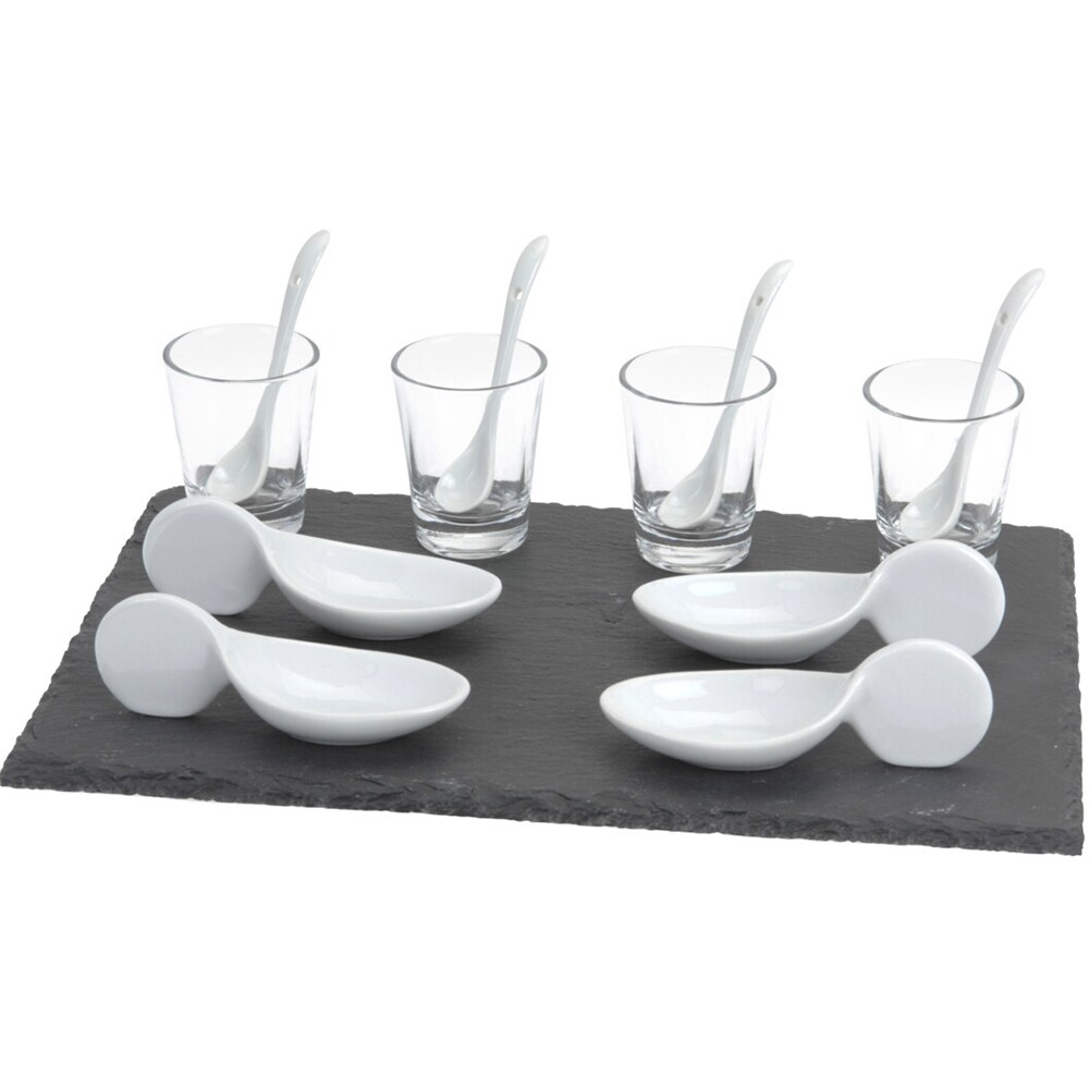 Set de masa EXCELLENT HOUSEWARE 210000480, 13 piese, ceramica, alb