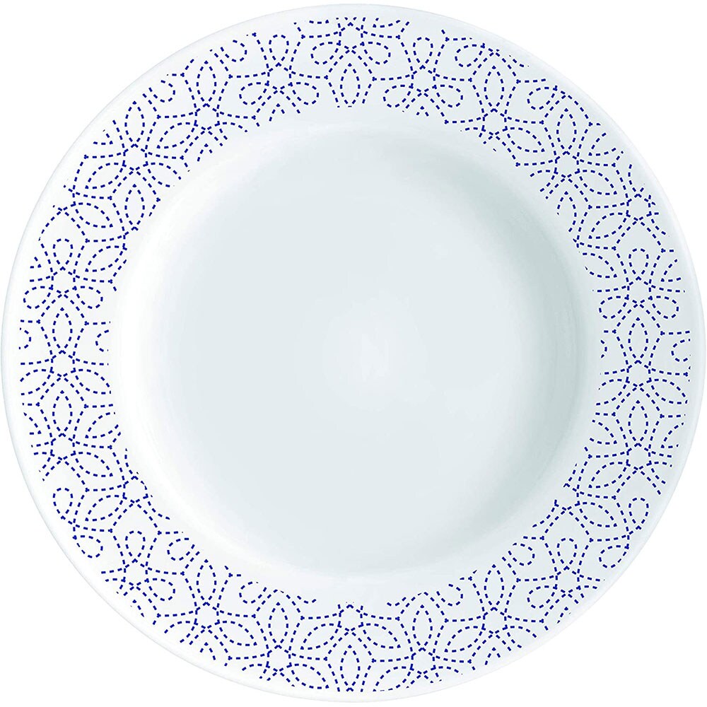 Set de masa BORMIOLI Ricamo Blue, 18 piese, opal