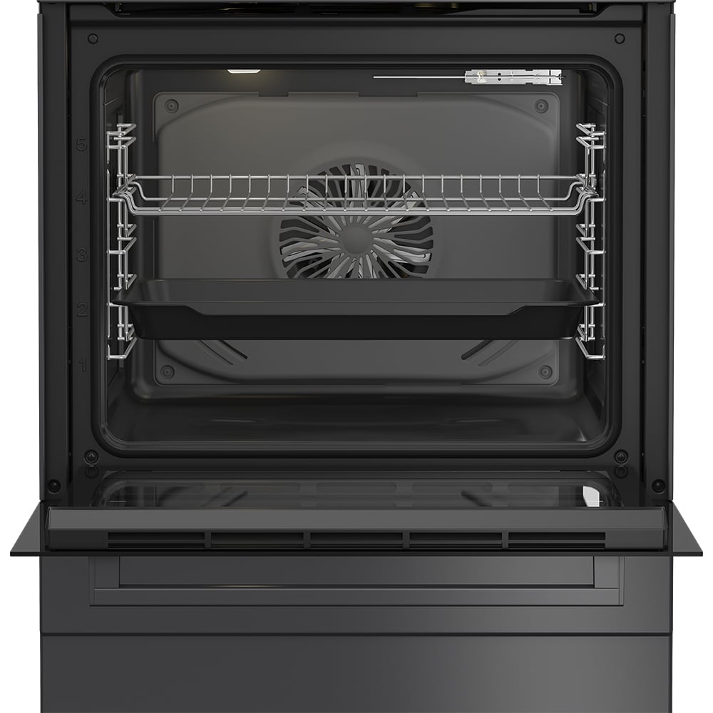 Aragaz BEKO FBSM62320SAC, 4 arzatoare, Gaz + Electric, L 60 cm, Grill, antracit