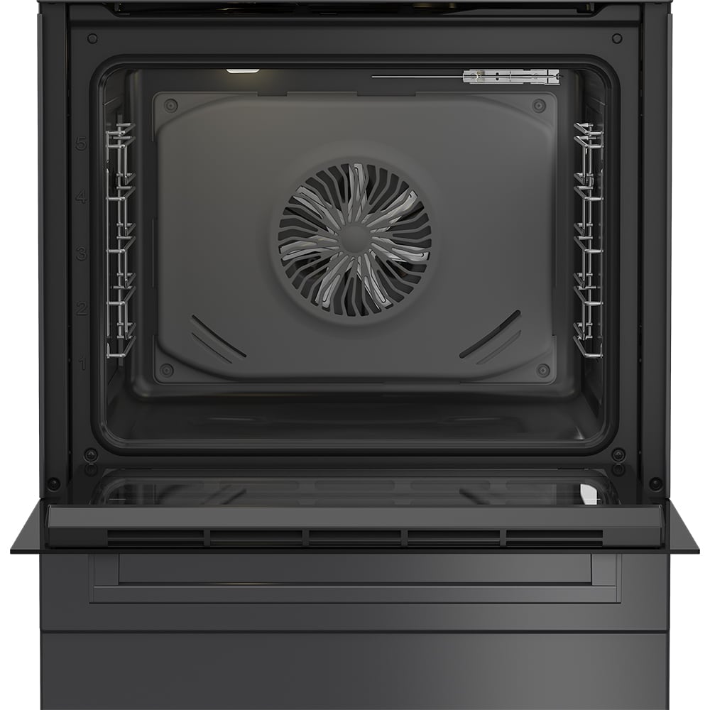 Aragaz BEKO FBSM62320SAC, 4 arzatoare, Gaz + Electric, L 60 cm, Grill, antracit