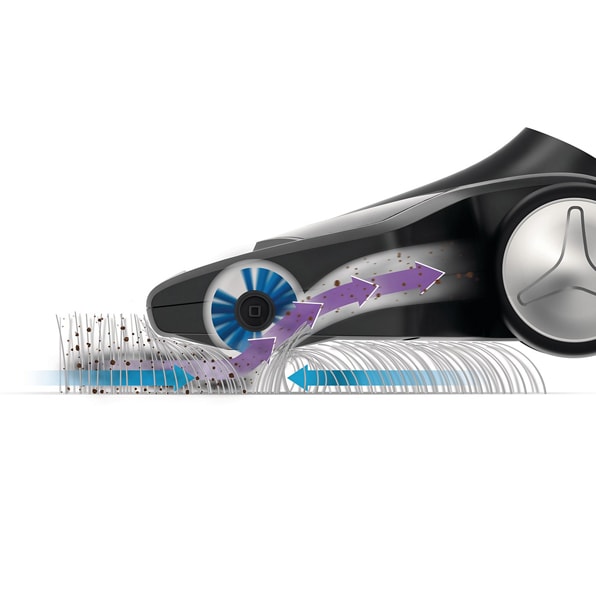 Aspirator vertical PHILIPS PowerPro Duo FC6168/01, 0.6l, 18V, autonomie max 40 min, PowerCyclone, gri inchis 