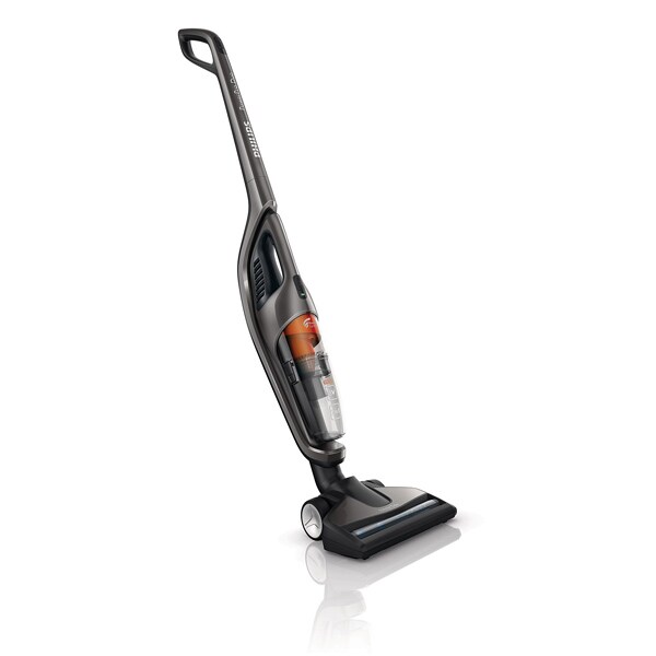 Aspirator vertical PHILIPS PowerPro Duo FC6168/01, 0.6l, 18V, autonomie max 40 min, PowerCyclone, gri inchis 