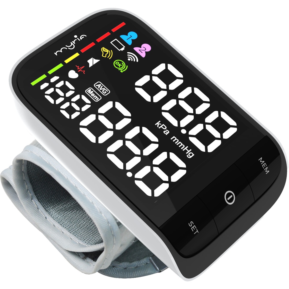 Tensiometru digital de incheietura MYRIA FC-BP220, alb-negru