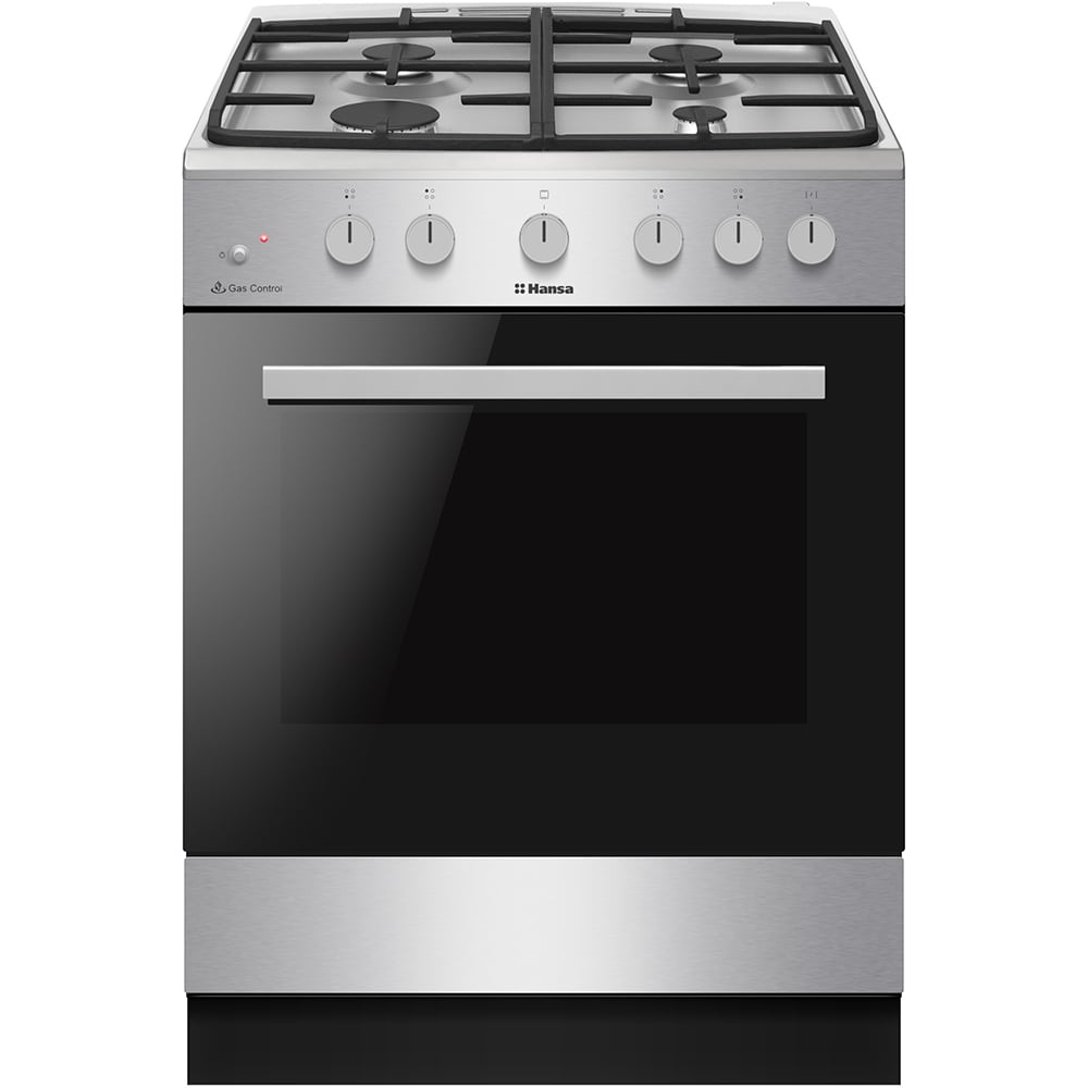 Aragaz HANSA FCGS61129H, 4 arzatoare, Gaz, L 60 cm, inox