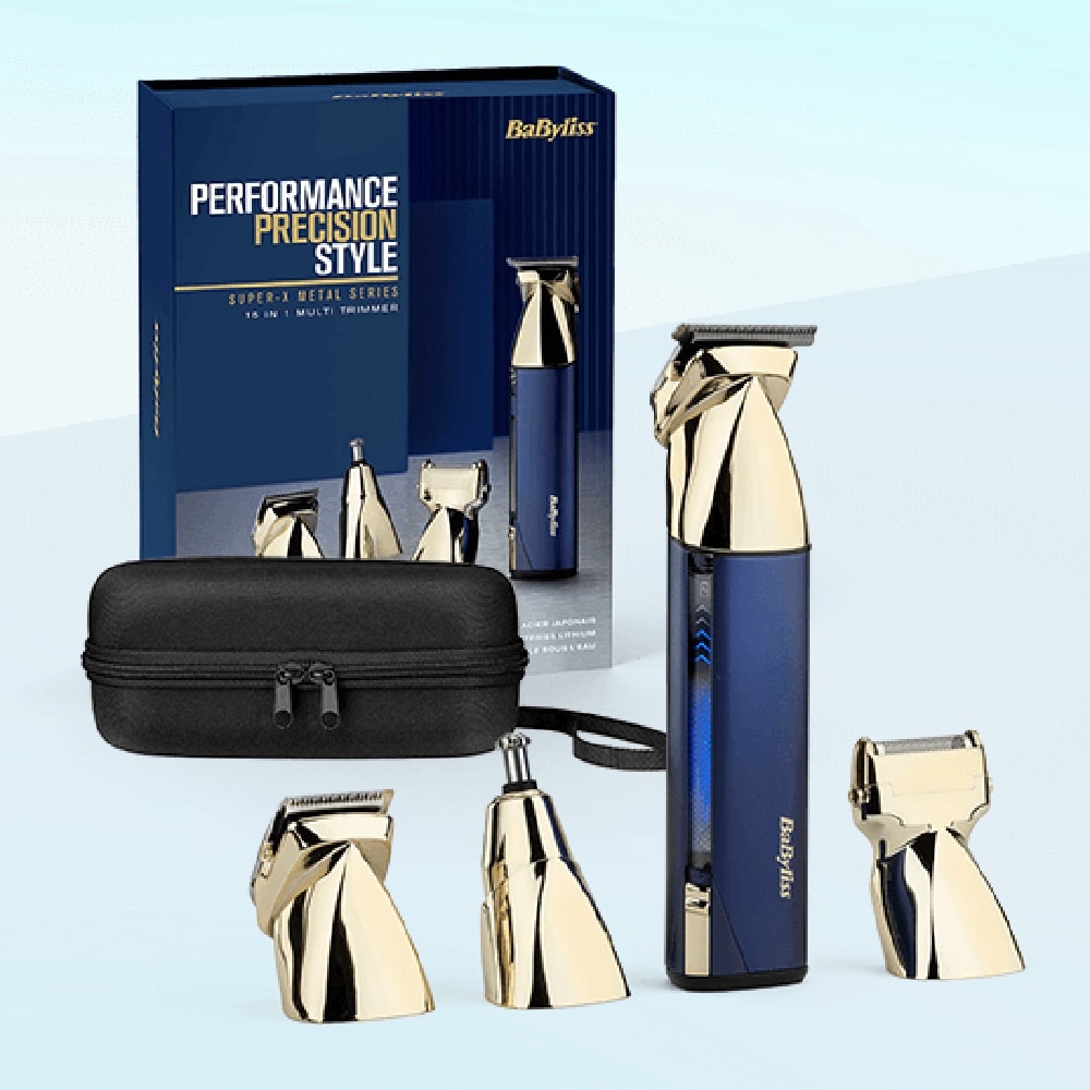 Aparat de tuns BABYLISS Super-X MT992E, acumulator, 300 min autonomie, albastru