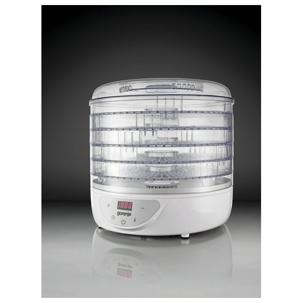 Deshidrator de fructe si legume GORENJE FDK24DW, 380W, 35-70, 5 tavi uscare, alb